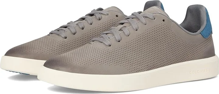 Cole Haan Grand Crosscourt Daily Laser Sneakers Men's Shoes Sea Stone Nubuck/Indian Teal/Ivory : 10.5 D - Medium, Leather
