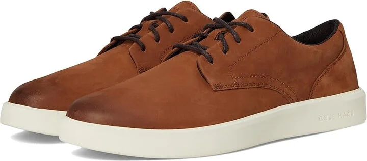 Cole Haan Grand Crosscourt Daily Plain Toe Sneakrs Men's Shoes British Tan Nubuck/Dark Chocolate/Ivory : 9 D - Medium, Leather