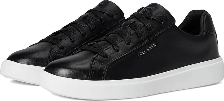 Cole Haan Grand Crosscourt Daily Sneaker Women's Shoes Black/White : 10 B - Medium, Leather/Suede/Textile
