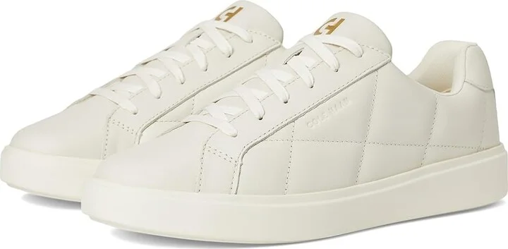Cole Haan Grand Crosscourt Daily Sneaker Women's Shoes Ivory Quilted Leather/Ivory : 7 B - Medium, Leather/Suede/Textile