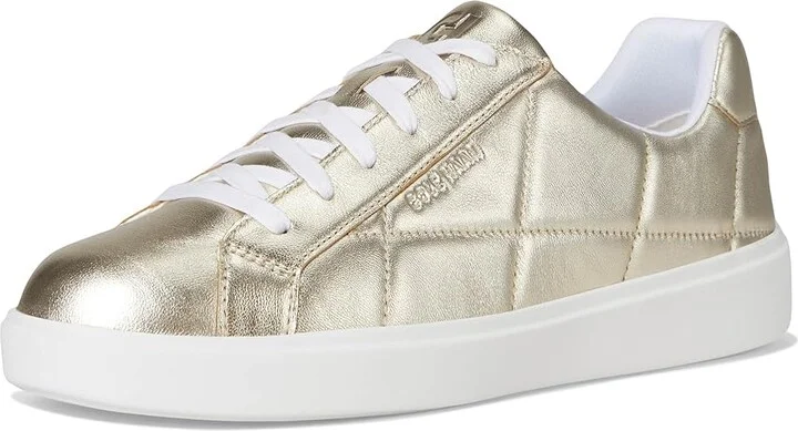 Cole Haan Grand Crosscourt Daily Sneaker Women's Shoes Soft Gold Quilted Leather/White : 6.5 B - Medium, Leather/Suede/Textile - Image 5