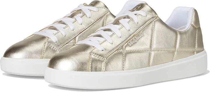 Cole Haan Grand Crosscourt Daily Sneaker Women's Shoes Soft Gold Quilted Leather/White : 6.5 B - Medium, Leather/Suede/Textile