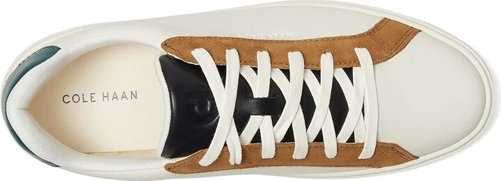 Cole Haan Grand Crosscourt Daily Sneakers Women's Shoes Ivory/Tobacco Suede : 6.5 C - Wide, Leather - Image 2