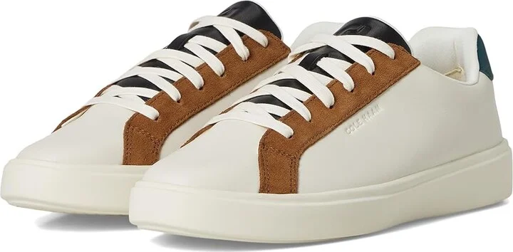 Cole Haan Grand Crosscourt Daily Sneakers Women's Shoes Ivory/Tobacco Suede : 6.5 C - Wide, Leather