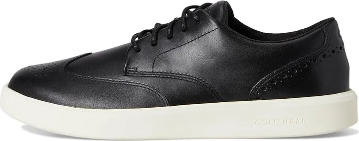 Cole Haan Grand Crosscourt Daily Wing Tip Sneakers Men's Shoes Black/Ivory : 12 D - Medium - Image 6