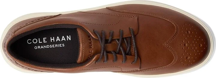 Cole Haan Grand Crosscourt Daily Wing Tip Sneakers Men's Shoes British Tan/Dark Chocolate/Ivory : 7 D - Medium - Image 2