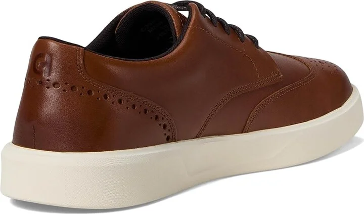 Cole Haan Grand Crosscourt Daily Wing Tip Sneakers Men's Shoes British Tan/Dark Chocolate/Ivory : 7 D - Medium - Image 4
