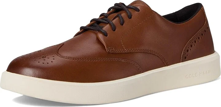 Cole Haan Grand Crosscourt Daily Wing Tip Sneakers Men's Shoes British Tan/Dark Chocolate/Ivory : 7 D - Medium - Image 5