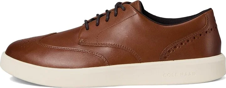 Cole Haan Grand Crosscourt Daily Wing Tip Sneakers Men's Shoes British Tan/Dark Chocolate/Ivory : 7 D - Medium - Image 6