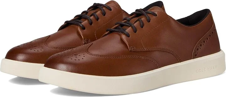Cole Haan Grand Crosscourt Daily Wing Tip Sneakers Men's Shoes British Tan/Dark Chocolate/Ivory : 7 D - Medium