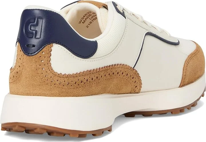 Cole Haan Grand Crosscourt Hallet Runners Women's Snow Shoes Ivory/Golden Honey Suede/Midnight Moon : 7 C - Wide, Leather - Image 4