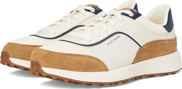 Cole Haan Grand Crosscourt Hallet Runners Women's Snow Shoes Ivory/Golden Honey Suede/Midnight Moon : 7 C - Wide, Leather