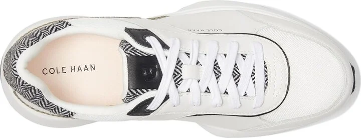 Cole Haan Grand Crosscourt Hallet Runners Women's Snow Shoes White Mesh/Herringbone : 5 B - Medium, Leather - Image 2