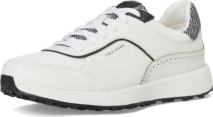 Cole Haan Grand Crosscourt Hallet Runners Women's Snow Shoes White Mesh/Herringbone : 5 B - Medium, Leather - Image 5