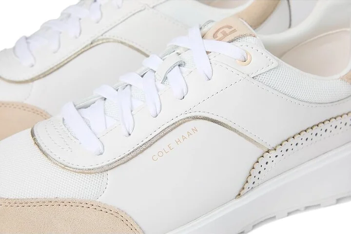 Cole Haan Grand Crosscourt Hallet Runners Women's Snow Shoes White Oat Suede : 5.5 C - Wide, Leather - Image 7