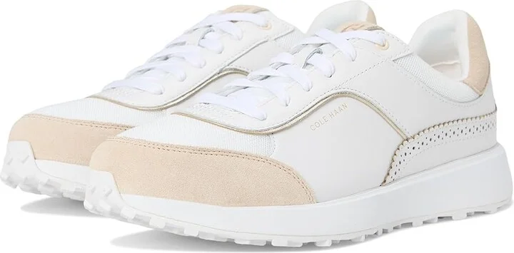 Cole Haan Grand Crosscourt Hallet Runners Women's Snow Shoes White Oat Suede : 5.5 C - Wide, Leather