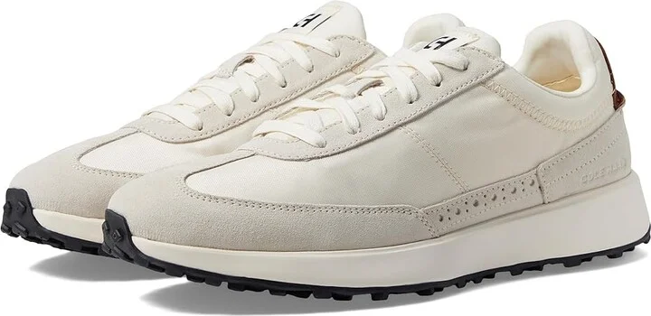 Cole Haan Grand Crosscourt Midtown Runner Men's Lace-up Boots Ivory/Optic White/Gum : 7 W - Wide, Leather/Suede