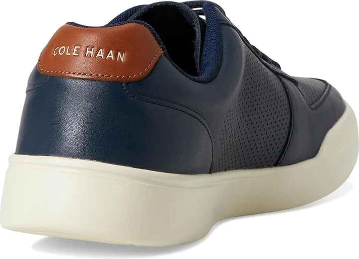 Cole Haan Grand Crosscourt Modern Perf Sn Men's Lace-up Boots Peacoat/British Tan : 10 D - Medium, Leather/Nubuck - Image 4
