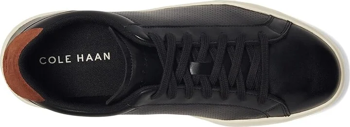 Cole Haan Grand Crosscourt Modern Perforated Lace To Toe Sneakers Men's Shoes Black/Ivory : 10 D - Medium, Leather/Suede - Image 2