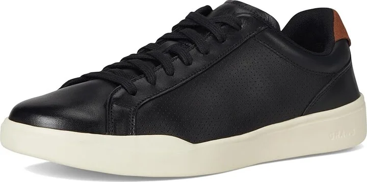 Cole Haan Grand Crosscourt Modern Perforated Lace To Toe Sneakers Men's Shoes Black/Ivory : 10 D - Medium, Leather/Suede - Image 5