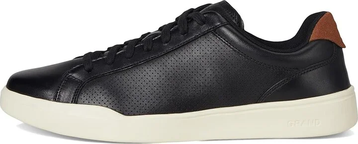 Cole Haan Grand Crosscourt Modern Perforated Lace To Toe Sneakers Men's Shoes Black/Ivory : 10 D - Medium, Leather/Suede - Image 6