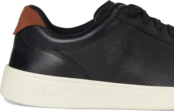 Cole Haan Grand Crosscourt Modern Perforated Lace To Toe Sneakers Men's Shoes Black/Ivory : 10 D - Medium, Leather/Suede - Image 7