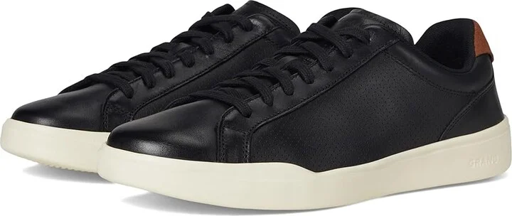 Cole Haan Grand Crosscourt Modern Perforated Lace To Toe Sneakers Men's Shoes Black/Ivory : 10 D - Medium, Leather/Suede