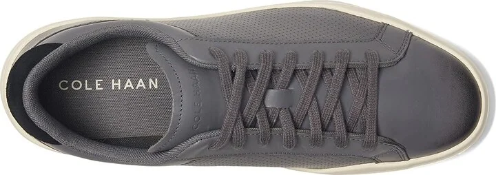 Cole Haan Grand Crosscourt Modern Perforated Lace To Toe Sneakers Men's Shoes Quiet Shade : 9 D - Medium, Leather/Suede - Image 2