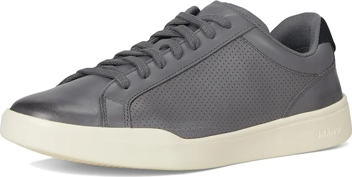 Cole Haan Grand Crosscourt Modern Perforated Lace To Toe Sneakers Men's Shoes Quiet Shade : 9 D - Medium, Leather/Suede - Image 5