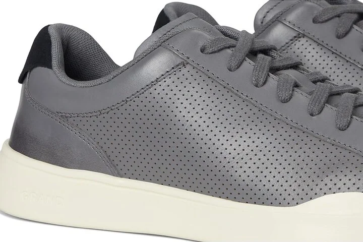 Cole Haan Grand Crosscourt Modern Perforated Lace To Toe Sneakers Men's Shoes Quiet Shade : 9 D - Medium, Leather/Suede - Image 7