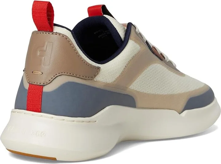 Cole Haan Grand Crosscourt Modern Runner Men's Lace-up Boots Ivory/Ancient Scroll/Ivory : 10 D - Medium, Leather/Suede - Image 4