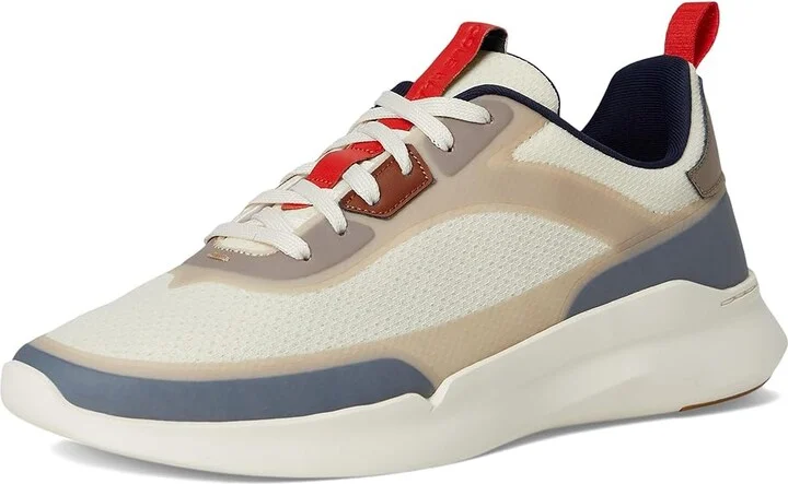 Cole Haan Grand Crosscourt Modern Runner Men's Lace-up Boots Ivory/Ancient Scroll/Ivory : 10 D - Medium, Leather/Suede - Image 5
