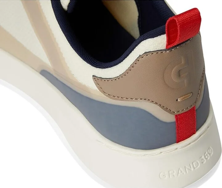 Cole Haan Grand Crosscourt Modern Runner Men's Lace-up Boots Ivory/Ancient Scroll/Ivory : 10 D - Medium, Leather/Suede - Image 7