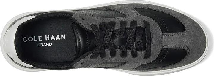 Cole Haan Grand Crosscourt Modern Turf Sneaker Men's Lace-up Boots Black/Gray Pinstripe/Optic White : 7 D - Medium, Leather - Image 2