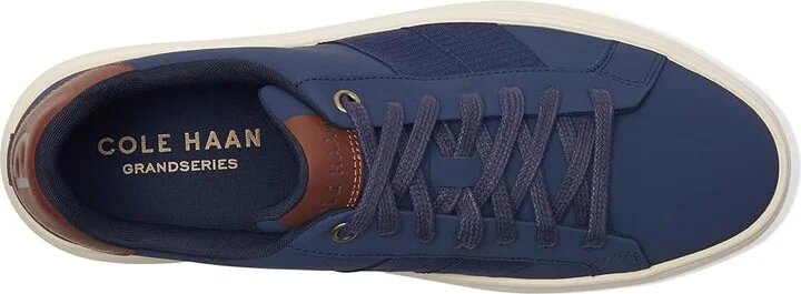 Cole Haan Grand Crosscourt Premier Men's Lace-up Boots Marine Blue/Woodbury/Ivory : 8 W - Wide, Leather - Image 2