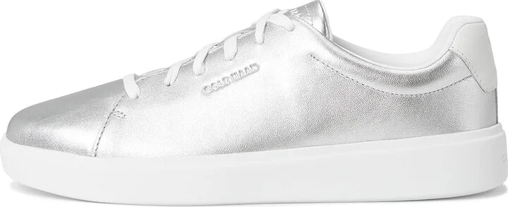 Cole Haan Grand Crosscourt Traveler Sneakers Women's Shoes Silver/White : 9 B - Medium, Leather - Image 6
