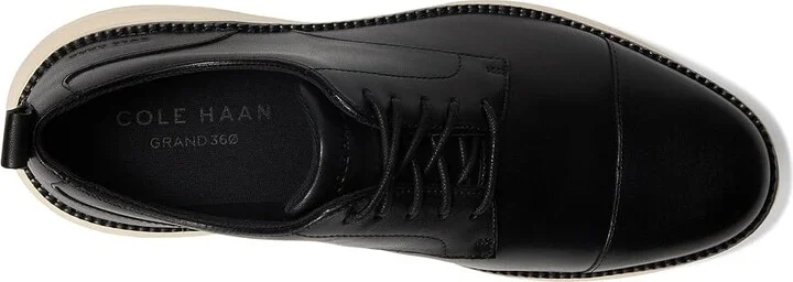 Cole Haan Grand Hurrion Cap Toe Oxford Men's Lace-up Boots Black/Ivory : 10 D - Medium, Leather - Image 2