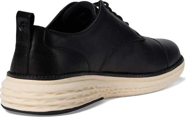 Cole Haan Grand Hurrion Cap Toe Oxford Men's Lace-up Boots Black/Ivory : 10 D - Medium, Leather - Image 4