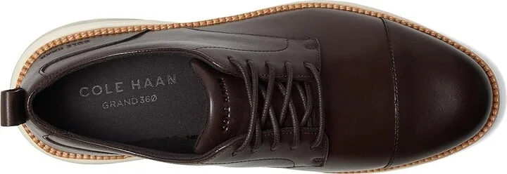 Cole Haan Grand Hurrion Cap Toe Oxford Men's Lace-up Boots Dark Chocolate/Ivory : 9.5 D - Medium, Leather - Image 2