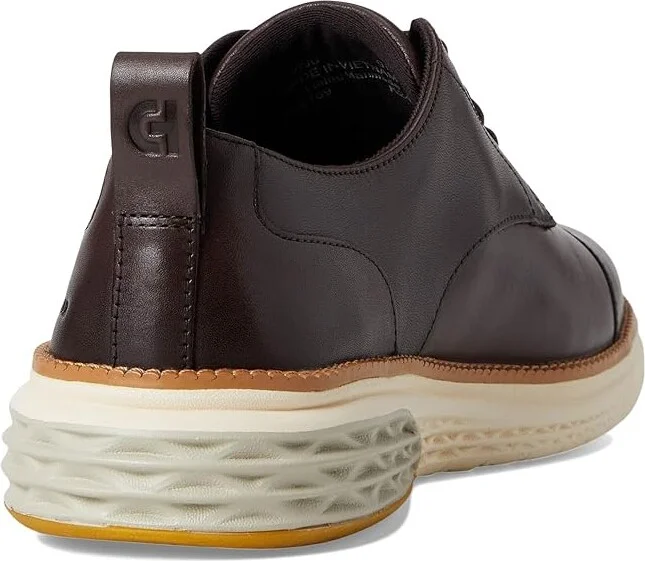 Cole Haan Grand Hurrion Cap Toe Oxford Men's Lace-up Boots Dark Chocolate/Ivory : 9.5 D - Medium, Leather - Image 4