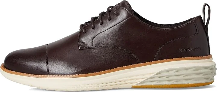 Cole Haan Grand Hurrion Cap Toe Oxford Men's Lace-up Boots Dark Chocolate/Ivory : 9.5 D - Medium, Leather - Image 6