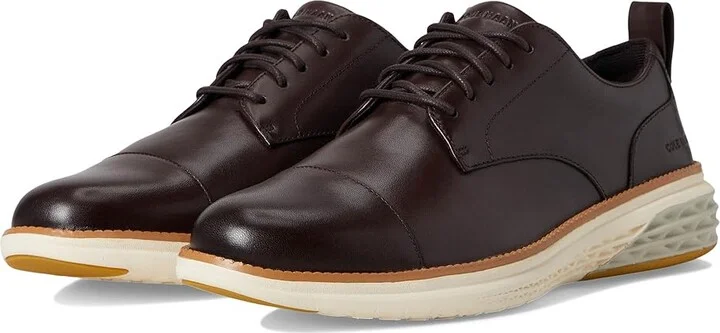 Cole Haan Grand Hurrion Cap Toe Oxford Men's Lace-up Boots Dark Chocolate/Ivory : 9.5 D - Medium, Leather