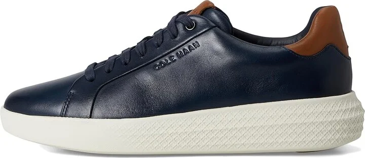 Cole Haan Grand Hurrion Cup Ltt Sneakers Men's Shoes Navy Blazer/British Tan/Ivory : 12 D - Medium, Leather - Image 6
