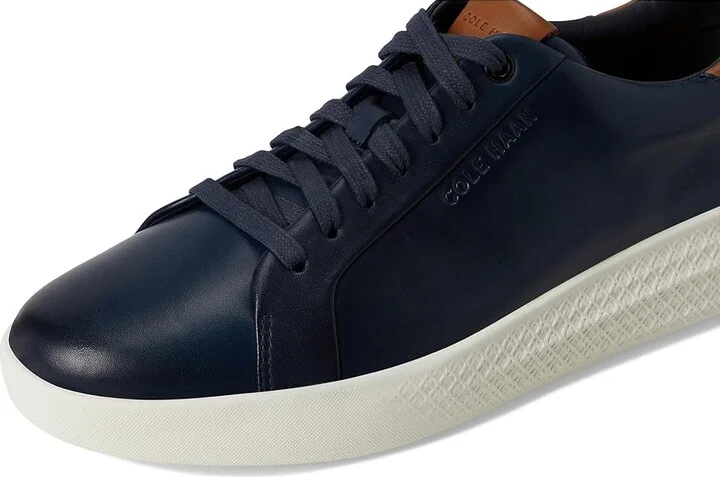 Cole Haan Grand Hurrion Cup Ltt Sneakers Men's Shoes Navy Blazer/British Tan/Ivory : 12 D - Medium, Leather - Image 7