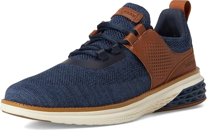 Cole Haan Grand Hurrion Sneakers Men's Lace-up Boots Navy/British Tan/Ivory : 7.5 D - Medium - Image 5