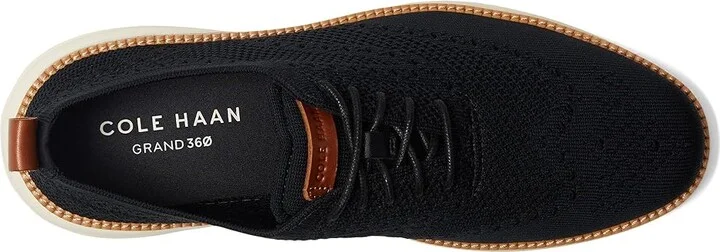 Cole Haan Grand Hurrion Stitchlite Wing Tip Oxford Men's Lace-up Boots Black/Ivory/British Tan : 11.5 D - Medium, Synthetic - Image 2