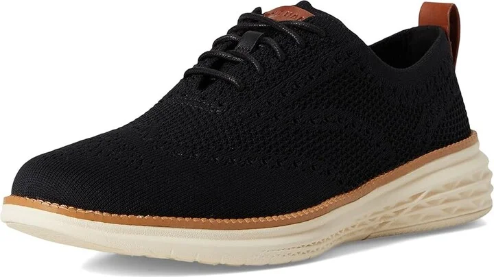 Cole Haan Grand Hurrion Stitchlite Wing Tip Oxford Men's Lace-up Boots Black/Ivory/British Tan : 11.5 D - Medium, Synthetic - Image 5