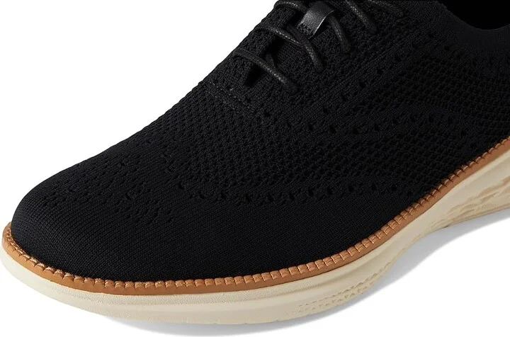 Cole Haan Grand Hurrion Stitchlite Wing Tip Oxford Men's Lace-up Boots Black/Ivory/British Tan : 11.5 D - Medium, Synthetic - Image 7