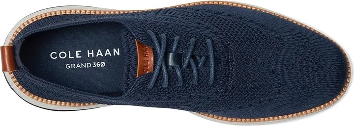 Cole Haan Grand Hurrion Stitchlite Wing Tip Oxford Men's Lace-up Boots Navy Blazer/British Tan/Ivory : 9.5 D - Medium, Synthetic - Image 2