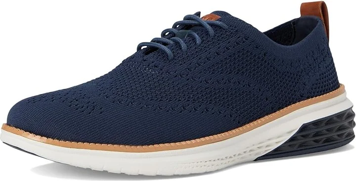 Cole Haan Grand Hurrion Stitchlite Wing Tip Oxford Men's Lace-up Boots Navy Blazer/British Tan/Ivory : 9.5 D - Medium, Synthetic - Image 5